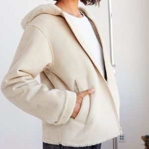 Aritzia Golden TNA teddy jacket
